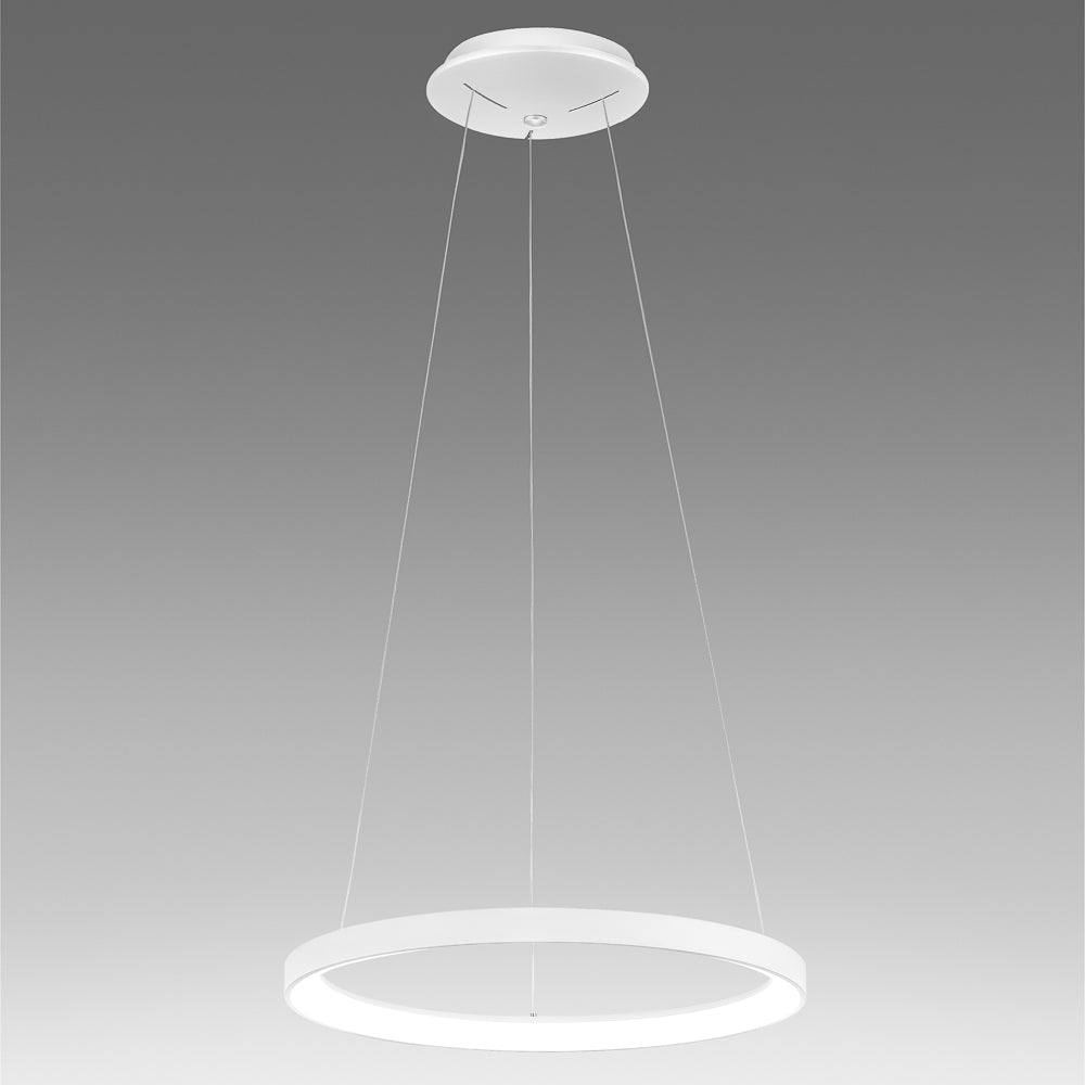 GEALUCE Sospensione montatura in alluminio bianco-oro spazzolato. Diffusore in acrilico bianco opale. LED KRIZIA S/M D.58CM GEALUCE Sospensione montatura in alluminio bianco-oro spazzolato. Diffusore in acrilico bianco opale. LED KRIZIA S/M D.58CM
